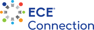 ECE Connection logo with a vibrant multicolored pinwheel icon next to the dark blue text 'ECE Connection'.